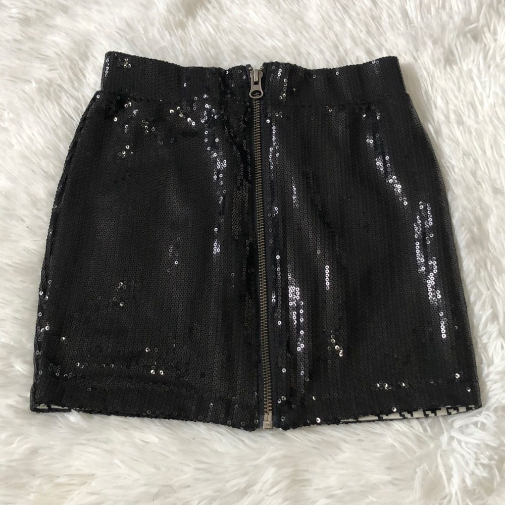 Ragdoll & Rocket Black Sequin Skirt, NWT Size 7